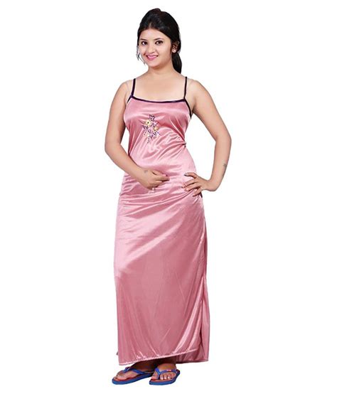 Buy Gospel Satin Nighty And Night Gowns Purple Online At Best Prices In India Snapdeal