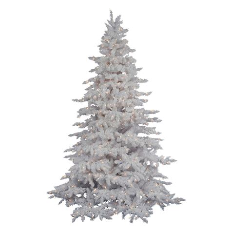 Vickerman 65 Ft Pre Lit Flocked Artificial Christmas Tree With 600