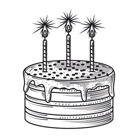 Birthday Cake Engraving Stock Illustrations 339 Birthday Cake