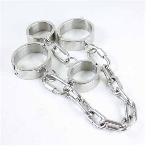 Top Stainless Steel Handcuffs For Sexlegcuffs Bdsm Bondage Set Harness