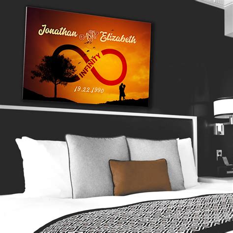Couple Wall Art Personalized Canvas We Create Memories