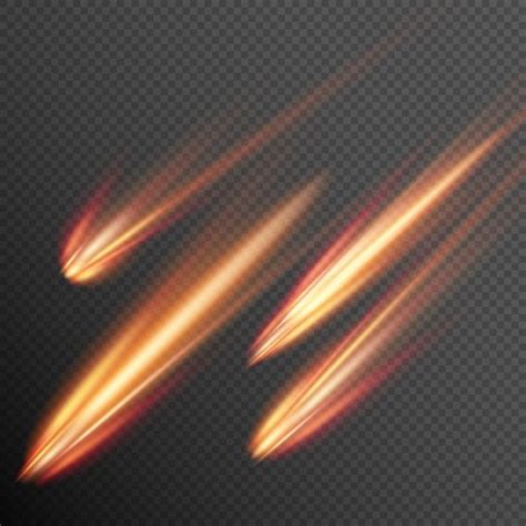 Simple Background Images Fireball Meteor Comet Different Light