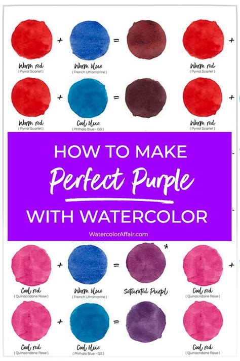 Purple Is A Tricky Color To Mix In Watercolor This Tutorial Shows How