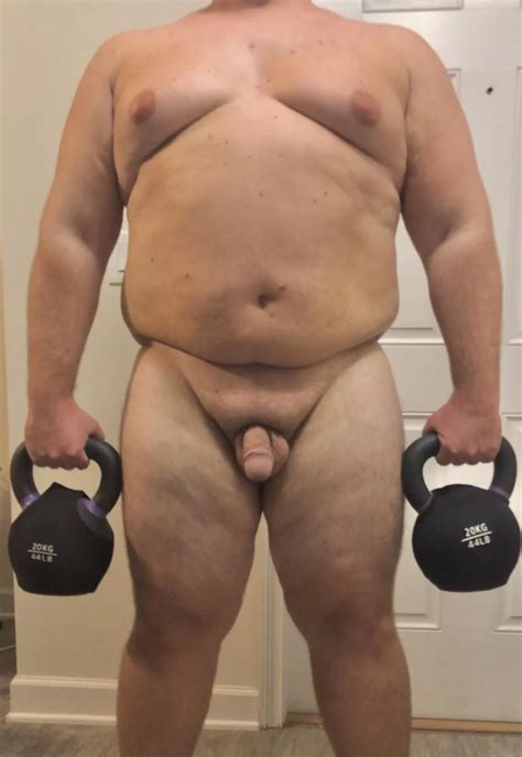 Easier To Swing Kettlebells While Naked Trying To Get Back In Shape While Monitoring My Nude