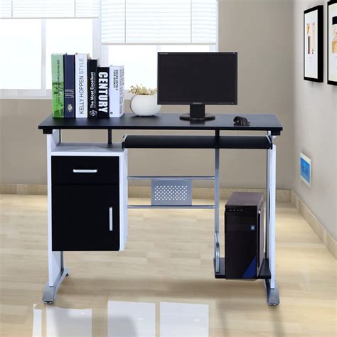 Find your perfect match from our range of desks at urban ladder. HOMCOM Computer Desk Table Home Office Furniture with Keyboard Tray and CPU Stand Laptop PC ...