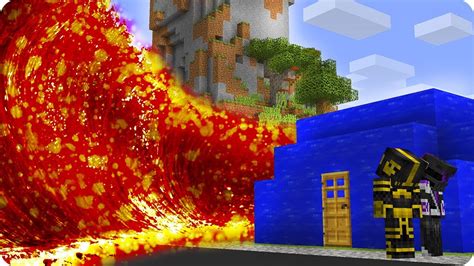 Casa De Agua Vs Tsunami De Lava En Minecraft Reto De La Casa Vs