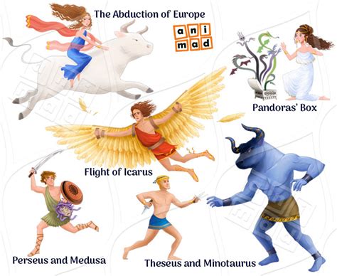 Greek Mythology Clip Art Instant Download Ancient Greek Etsy
