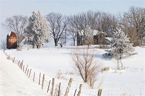 Rural Minnesota Winter Farm Scene Joe Mamer Photography