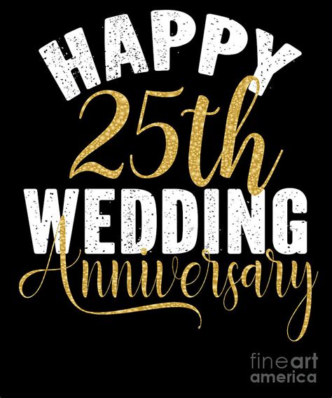 Happy 25th Wedding Anniversary Matching T For Couples Print Digital