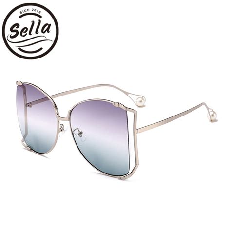sella 2018 new fashion oversized square sunglasses brand designer candy color gradient lens