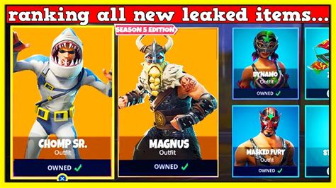 Ranking Every New Leaked Skins Items From Worst To Best Fortnite
