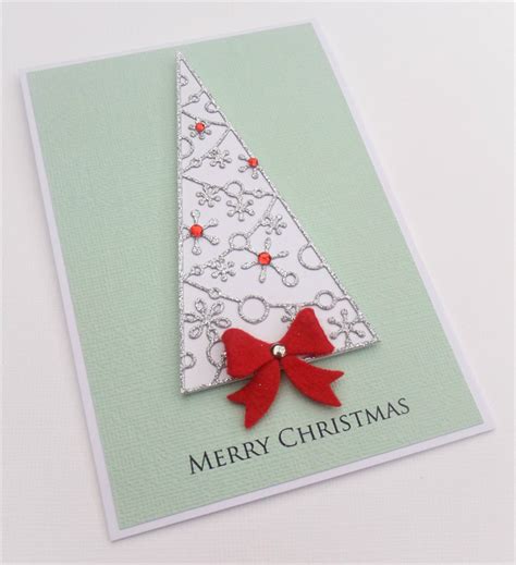Handmade Christmas Card Merry Christmas Glitter Tree Avaday