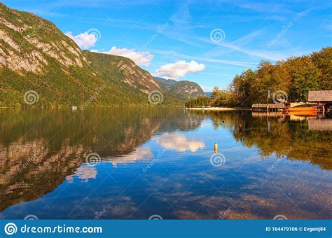 Panoramic View Of Bohinj Lake Astonishing Nature Landscape Of Scenic