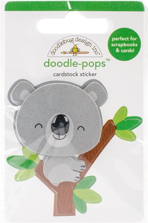Doodlebug Doodle Pops 3d Stickers At The Zoo Kc Koala