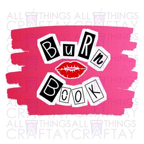 Burn Book From Mean Girls Sublimation Digital Design Download Etsy