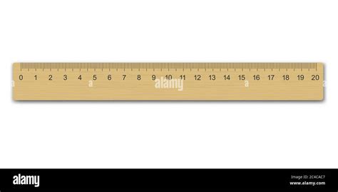 School Wooden Measuring Ruler With Centimeters Scale Stock Vector Image