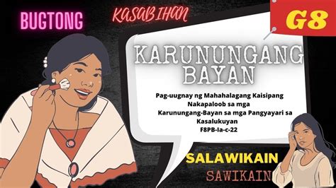 Mga Karunungang Bayan Bugtong Salawikain Sawikain Kasabihan