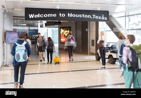 Welcome To Houston Texas Sign Arrivals George Bush