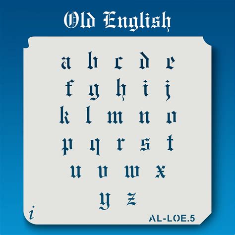 Al Loe Old English Alphabet Stencil Lowercase Old English Alphabet