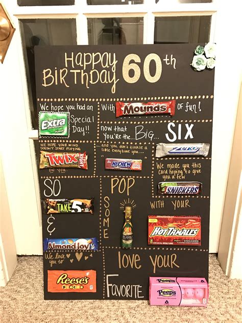 60th birthday candy bar poster birthday candy 60th birthday poster images