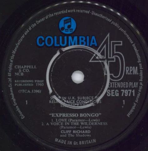Cliff Richard Expresso Bongo Ep 2nd Uk 7 Vinyl Single 7 Inch Record 45 222726