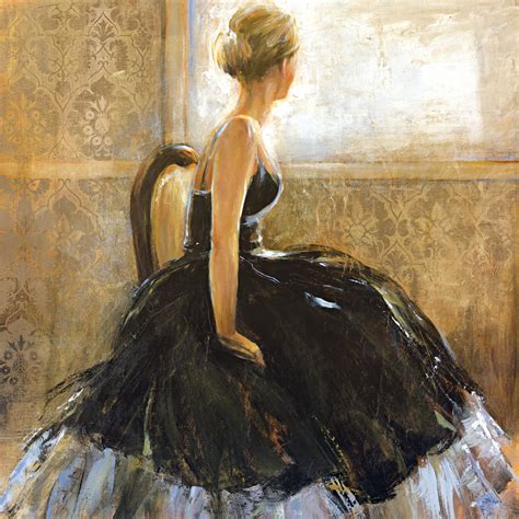 Portfolio Canvas Girl In Dress By Bridges Painting Print On Wrapped