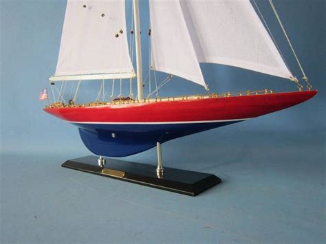 Americas Cup American Eagle Wooden Yacht Model 12 Yacht Model
