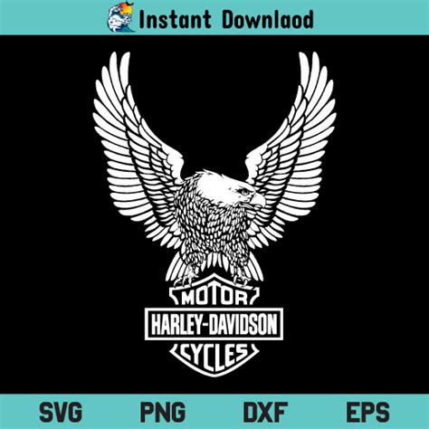 Harley Davidson Motorcycles Eagle Svg Cut File Harley Davidson Eagle Silhouette Svg Harley