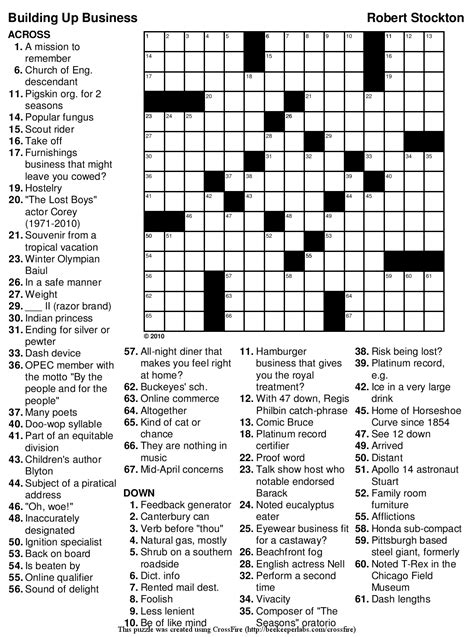 Our easy printable crossword puzzles are great for home or classroom use. Free Printable Crossword Puzzles | Printable crossword ...