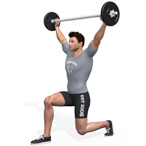 Barbell Overhead Lunge Walk Video Exercise Guide