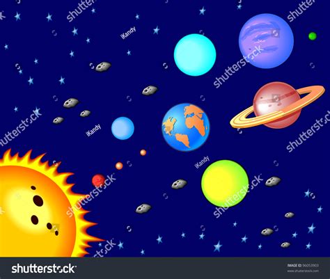 Solar System Cartoon Stock Photo 96053903 Shutterstock