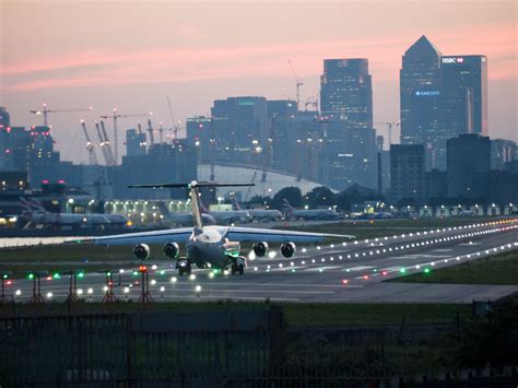London City Airport At Sunset Taken In Gallions Reach Flickr
