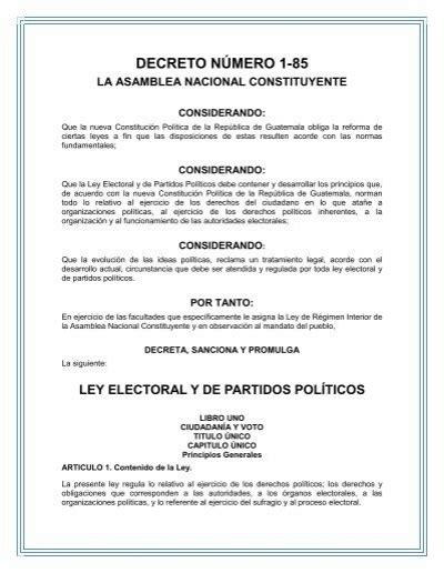 ley electoral y de partidos polÃticos Organismo Judicial