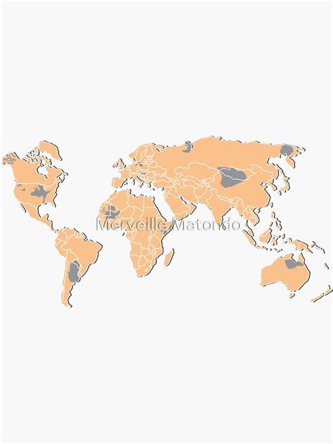 World Map Sticker For Sale By Mmato1 Redbubble