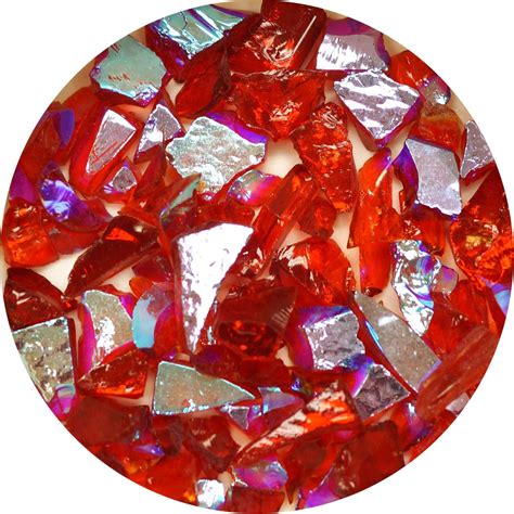 3 Oz Redcyan Dichroic Frit On Transparent Light Cherry Red 96 Coe
