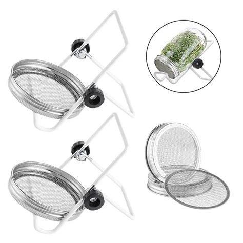 Stainless Steel Sprouting Lids Jar Lid Kit Sprouting Stands Strainer