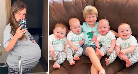 A Woman Gives Birth To Miracle Quadruplets After Having Brain Surgery While She Was Pregnant