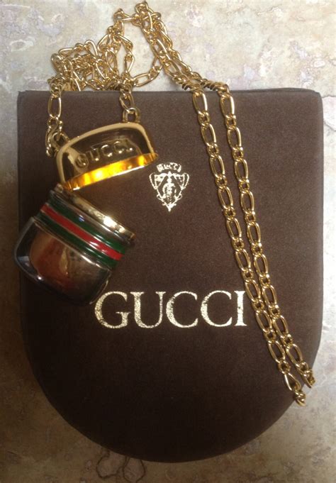 Authentic Vintage Gucci Capsule Pendant And Necklace W Original