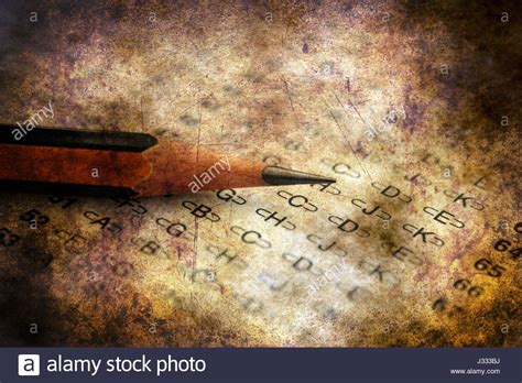 Answer Sheet Grunge Concept Stock Photo Alamy