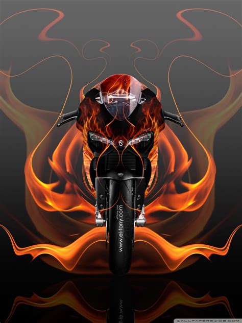 Ducati 1199 Fire Abstract Bike 2015 Design By Tony Kokhan Ultra Hd