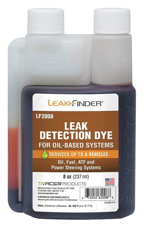Leakfinder Uv Leak Detection Dye 8 Oz Size 55np25lf2008 Grainger