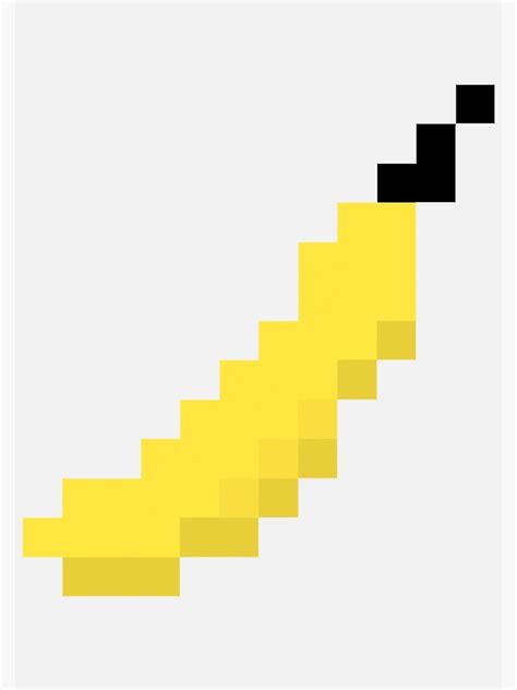 Banana Pixel Art Print By Likescurving Redbubble