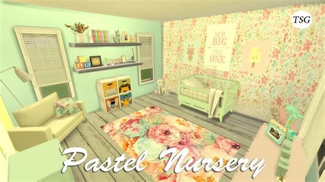 The Sims 4 Pastel Nursery Cc Speed Build Youtube