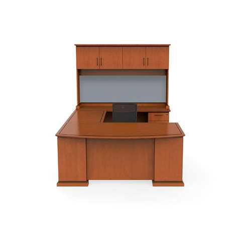 Office Desk U Shape With Hutch And File Drawers