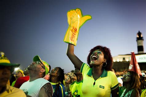 Brazilian Soccer Fans Cheering