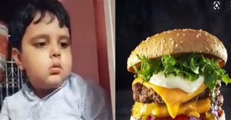 Kid And Burger Viral Video The Child Showed Anger For The Burger That