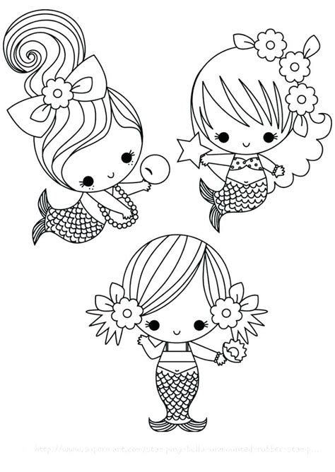 Baby Mermaid Coloring Pages At Free