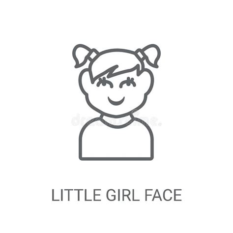 Little Girl Face Icon Trendy Little Girl Face Logo Concept On W Stock