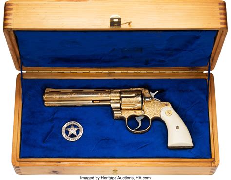 Cased And Engraved Colt Python Model Double Action Revolver Lot