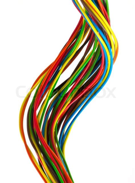 Color Wires Isolated On White Background Stock Photo Colourbox